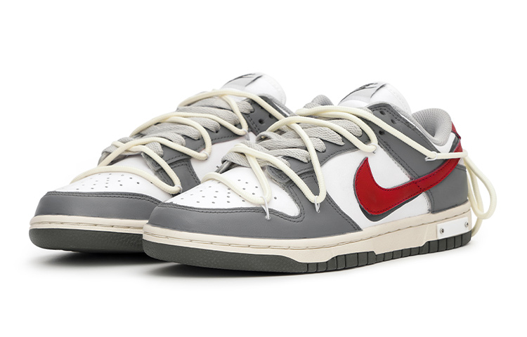 Lookbook 【定制球鞋】 Nike Dunk Low Light Smoke Grey 廢墟玫瑰 低幫 板鞋 GS 灰白紅
