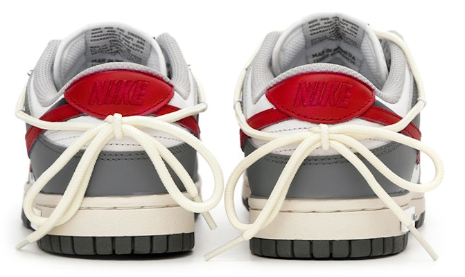 【定制球鞋】 Nike Dunk Low Light Smoke Grey 廢墟玫瑰 低幫 板鞋 GS 灰白紅 Purchase 【定制球鞋】 Nike Dunk Low Light Smoke Grey 廢墟玫瑰 低幫 板鞋 GS 灰白紅