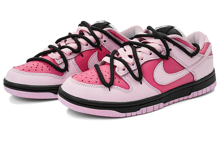 Lookbook [Kasut Custom] Nike Dunk Low 'Sakura Cola' FD9064-011(TeamI-女款樱花可乐K粉黑)