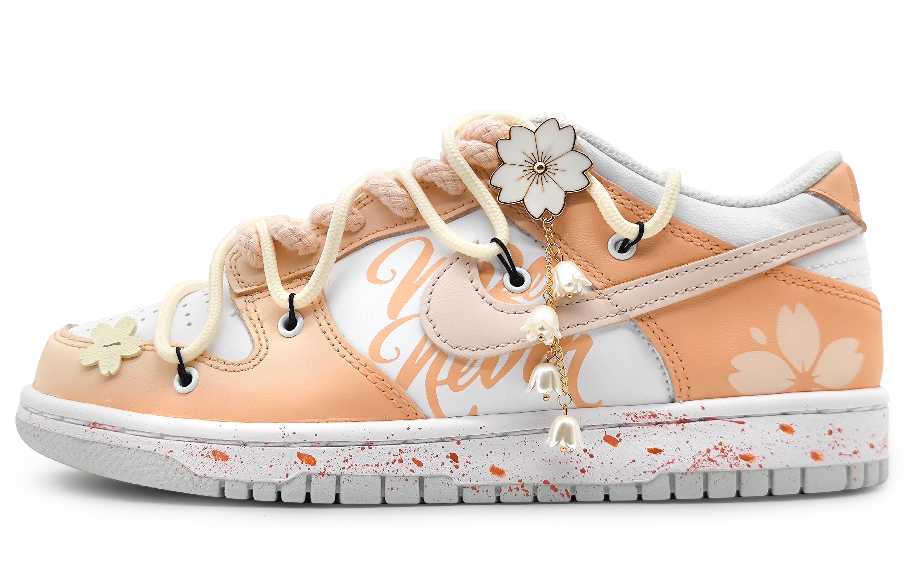 Buy [Kasut Custom] Nike Dunk Low 'Pelempias Sakura' DV0831-101(Team16-男款樱粉甘露橘粉解构)