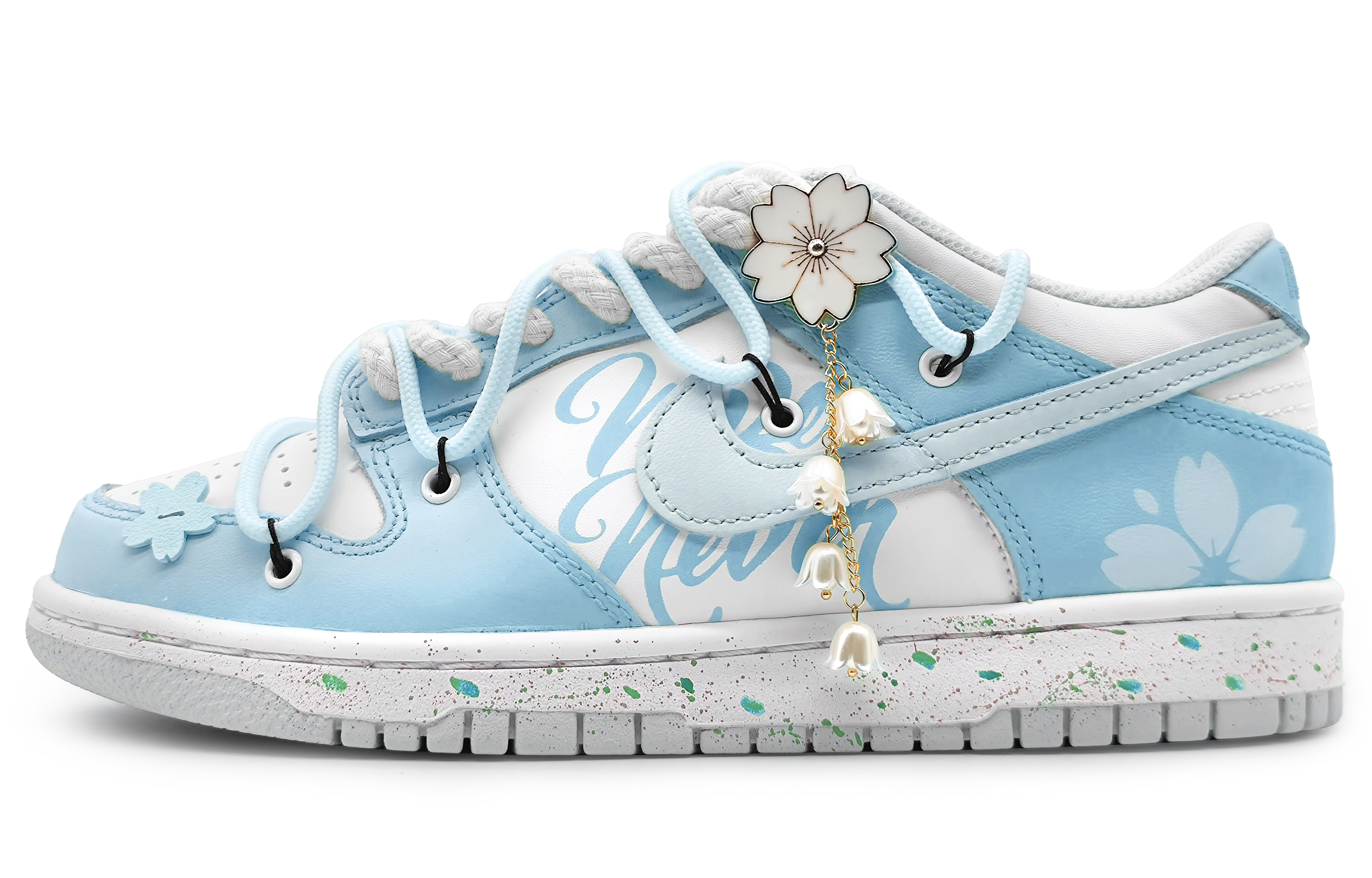 Buy [Zapatos Personalizados] Nike Dunk Low 'Sakura Splash' DV0831-101(Team16-男款樱粉甘露星蓝解构)