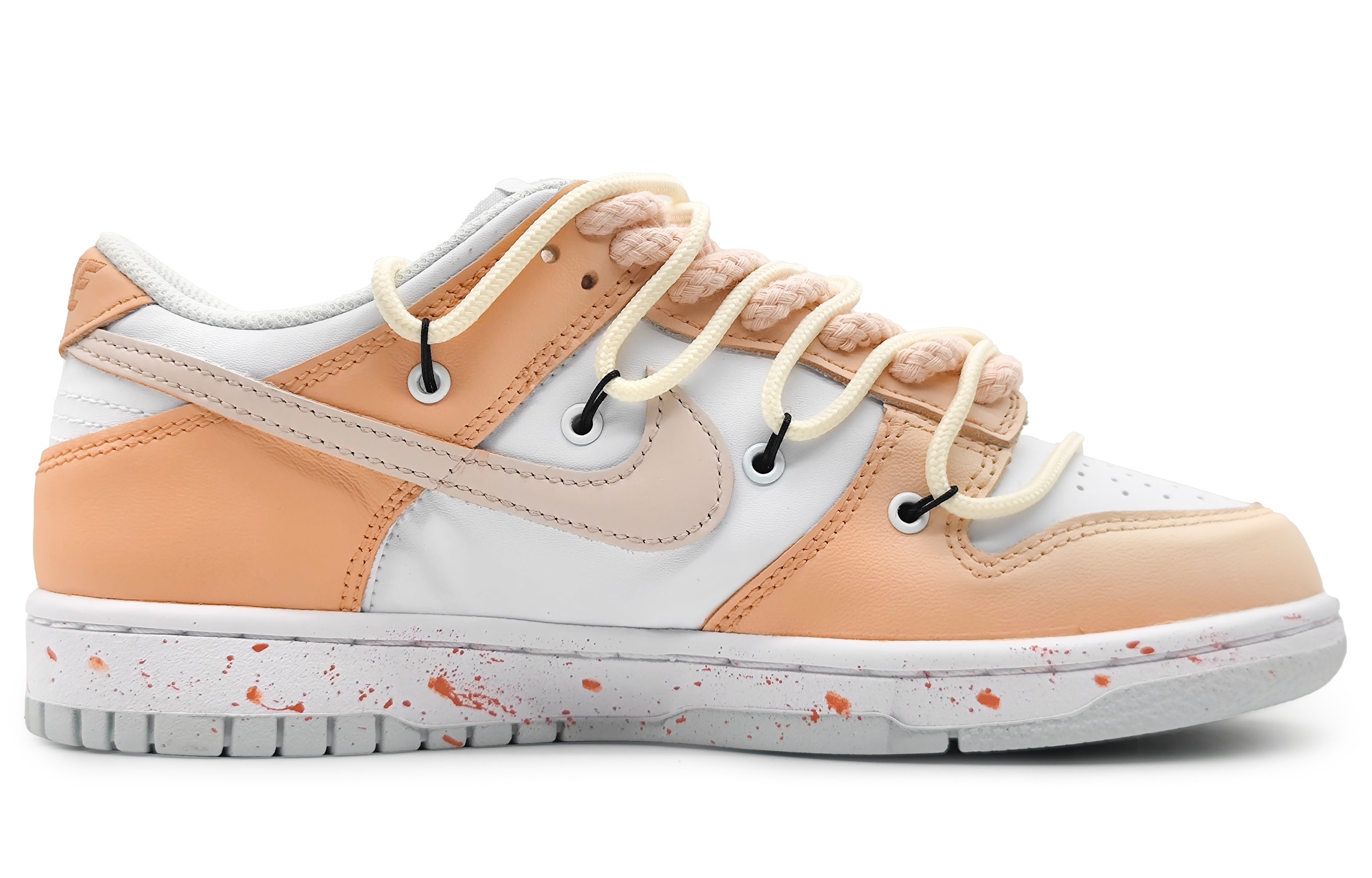 Order [Kasut Custom] Nike Dunk Low 'Pelempias Sakura' DV0831-101(Team16-男款樱粉甘露橘粉解构)