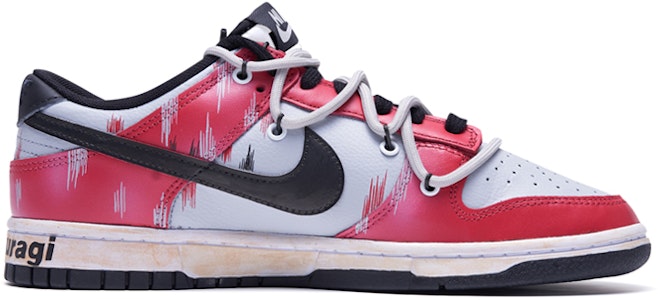 【定制球鞋】Nike Dunk Low 解構鞋帶 櫻木花道 熱血青春 特殊鞋盒 手繪噴繪 低幫 板鞋 GS 白紅 Order 【定制球鞋】Nike Dunk Low 解構鞋帶 櫻木花道 熱血青春 特殊鞋盒 手繪噴繪 低幫 板鞋 GS 白紅