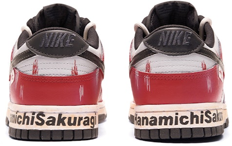 【定制球鞋】Nike Dunk Low 解構鞋帶 櫻木花道 熱血青春 特殊鞋盒 手繪噴繪 低幫 板鞋 GS 白紅 Shop 【定制球鞋】Nike Dunk Low 解構鞋帶 櫻木花道 熱血青春 特殊鞋盒 手繪噴繪 低幫 板鞋 GS 白紅