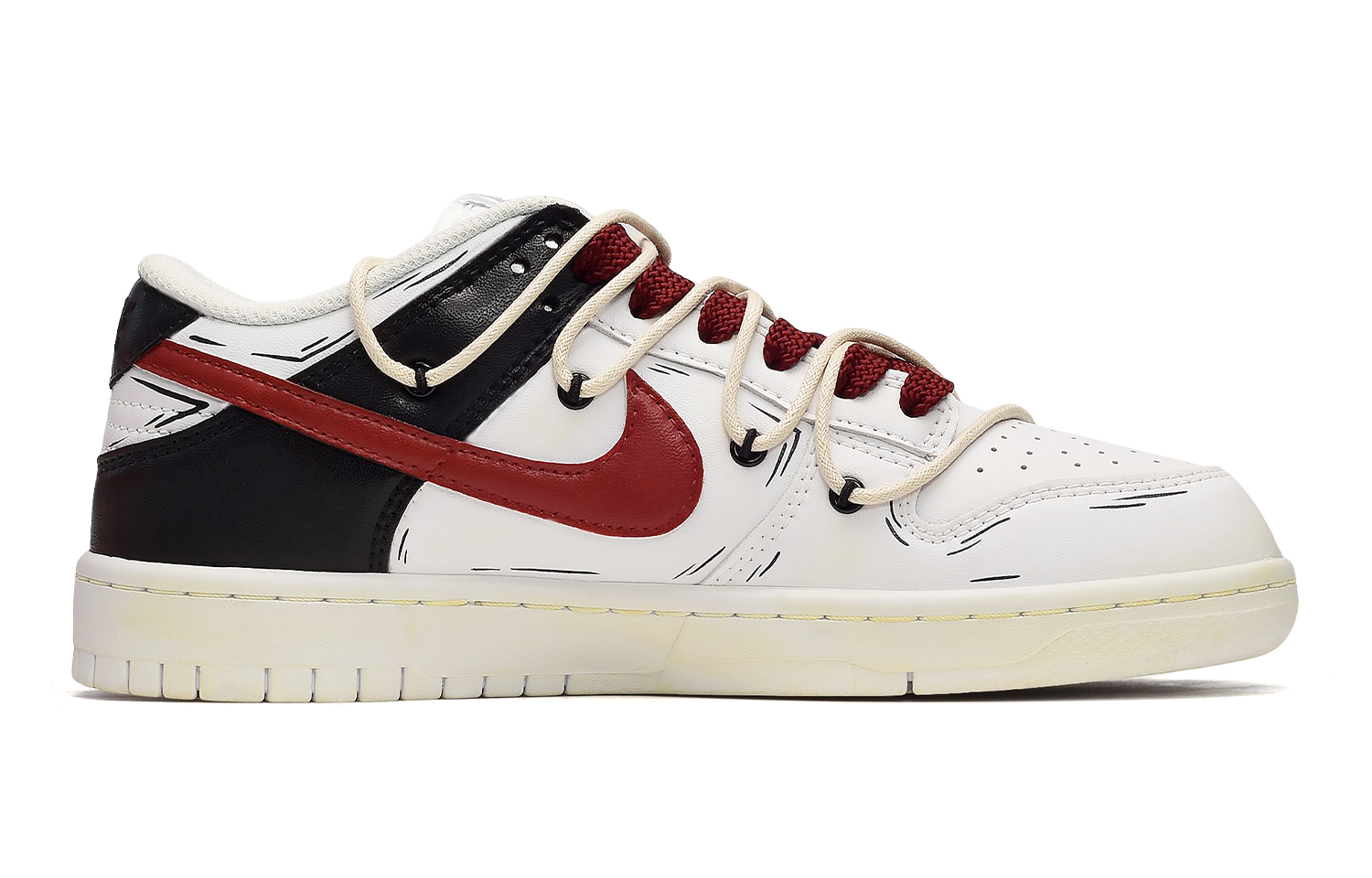 Order Zapatillas Nike Dunk Low 'Sakuragi Hanamichi Slam Dunk No. 10' DH9765-100(TeamE-女款樱木花道黑白红)