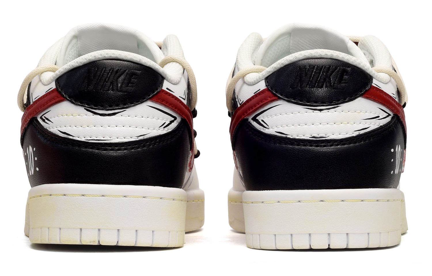 Shop Zapatillas Nike Dunk Low 'Sakuragi Hanamichi Slam Dunk No. 10' DH9765-100(TeamE-女款樱木花道黑白红)