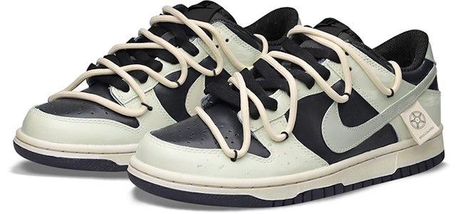 【定製球鞋】 Nike Dunk Low 解構風 特殊禮盒 三星堆 做舊貼標 清新高街 低幫 板鞋 GS 綠黑 Lookbook 【定製球鞋】 Nike Dunk Low 解構風 特殊禮盒 三星堆 做舊貼標 清新高街 低幫 板鞋 GS 綠黑
