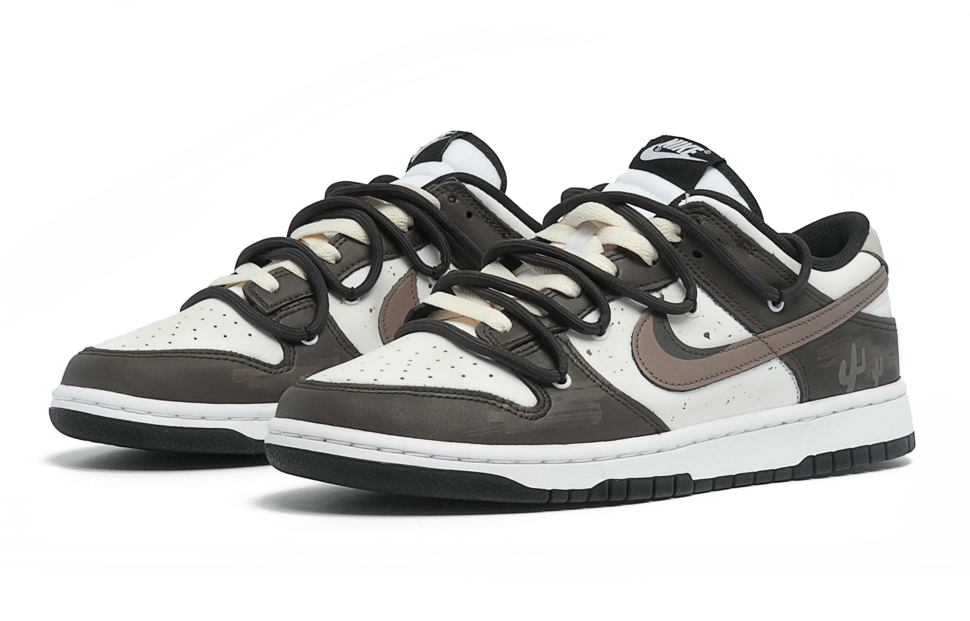 Lookbook [Zapatillas Personalizadas] Nike Dunk Low 'Panda Dunas de Arena' CW1590-100(Team94-女款沙洲)