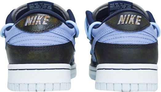 【定制球鞋】 Nike Dunk Low 刺子绣花 做舊 解構鞋帶 縫紉 經典休閒 低幫 板鞋 男款 霧霾藍黑 Shop 【定制球鞋】 Nike Dunk Low 刺子绣花 做舊 解構鞋帶 縫紉 經典休閒 低幫 板鞋 男款 霧霾藍黑
