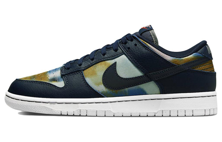 Purchase 【定制球鞋】 Nike Dunk Low 刺子绣花 做舊 解構鞋帶 縫紉 經典休閒 低幫 板鞋 男款 霧霾藍黑