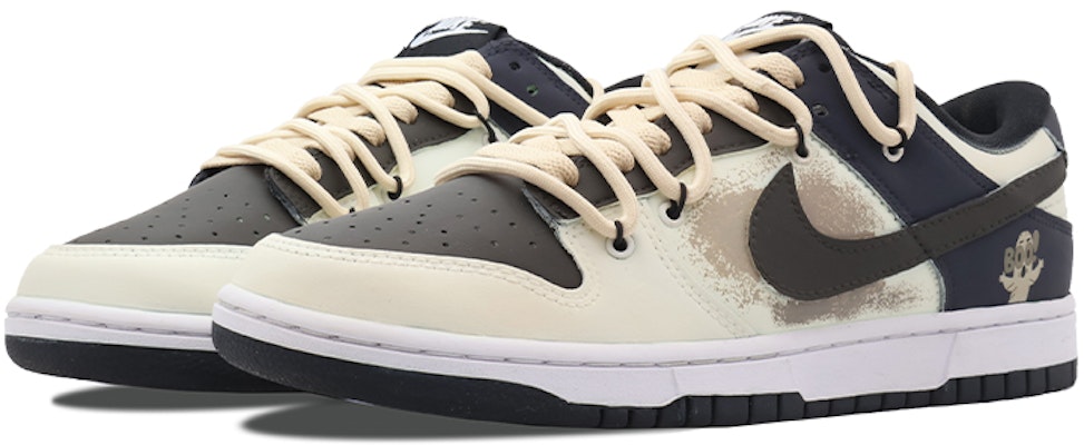 【訂製球鞋】 Nike Dunk Low 潮流 高街 做舊 稻草人 塗鴉 百搭 低幫 板鞋 GS 黑色 Lookbook 【訂製球鞋】 Nike Dunk Low 潮流 高街 做舊 稻草人 塗鴉 百搭 低幫 板鞋 GS 黑色