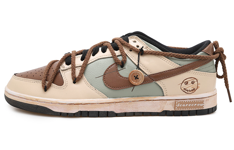 Buy [Sepatu Custom] Nike Dunk Low 'Scarecrow Patchwork' CW1590-100(Team拾玖-稻草人女S-BOX)