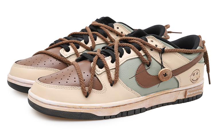 Lookbook [Sepatu Custom] Nike Dunk Low 'Scarecrow Patchwork' CW1590-100(Team拾玖-稻草人女S-BOX)