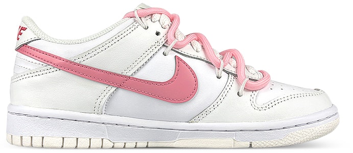【訂製球鞋】Nike Dunk Low 解構雙鞋帶 驚嚇小狗 暈染漸變 低筒 板鞋 GS 白粉 Order 【訂製球鞋】Nike Dunk Low 解構雙鞋帶 驚嚇小狗 暈染漸變 低筒 板鞋 GS 白粉