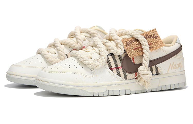 Lookbook [Sepatu Custom] Nike Dunk Low 'Scottish Tartan Beige' DV0831-101(Team24-男款苏格兰格子奶茶色)