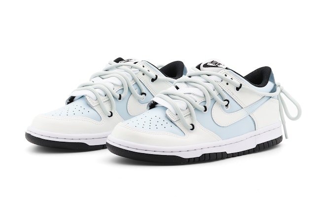 【訂製球鞋】Nike Dunk Low 海藍煙嶼 學院風 清新簡約 小眾高級 低帮 板鞋 GS 月白藍 Lookbook 【訂製球鞋】Nike Dunk Low 海藍煙嶼 學院風 清新簡約 小眾高級 低帮 板鞋 GS 月白藍