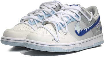 【定製球鞋】 Nike Dunk Low 雪頂藍莓 小清新 簡約百搭 潮流 低幫 板鞋 GS 海鹽藍 Lookbook 【定製球鞋】 Nike Dunk Low 雪頂藍莓 小清新 簡約百搭 潮流 低幫 板鞋 GS 海鹽藍