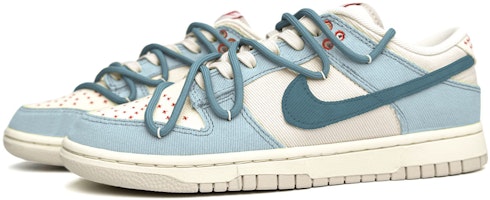 【訂製球鞋】Nike Dunk Low 海鹽奶蓋 清新 手繪 解構鞋帶 低筒 滑板鞋 男款 白藍 Lookbook 【訂製球鞋】Nike Dunk Low 海鹽奶蓋 清新 手繪 解構鞋帶 低筒 滑板鞋 男款 白藍