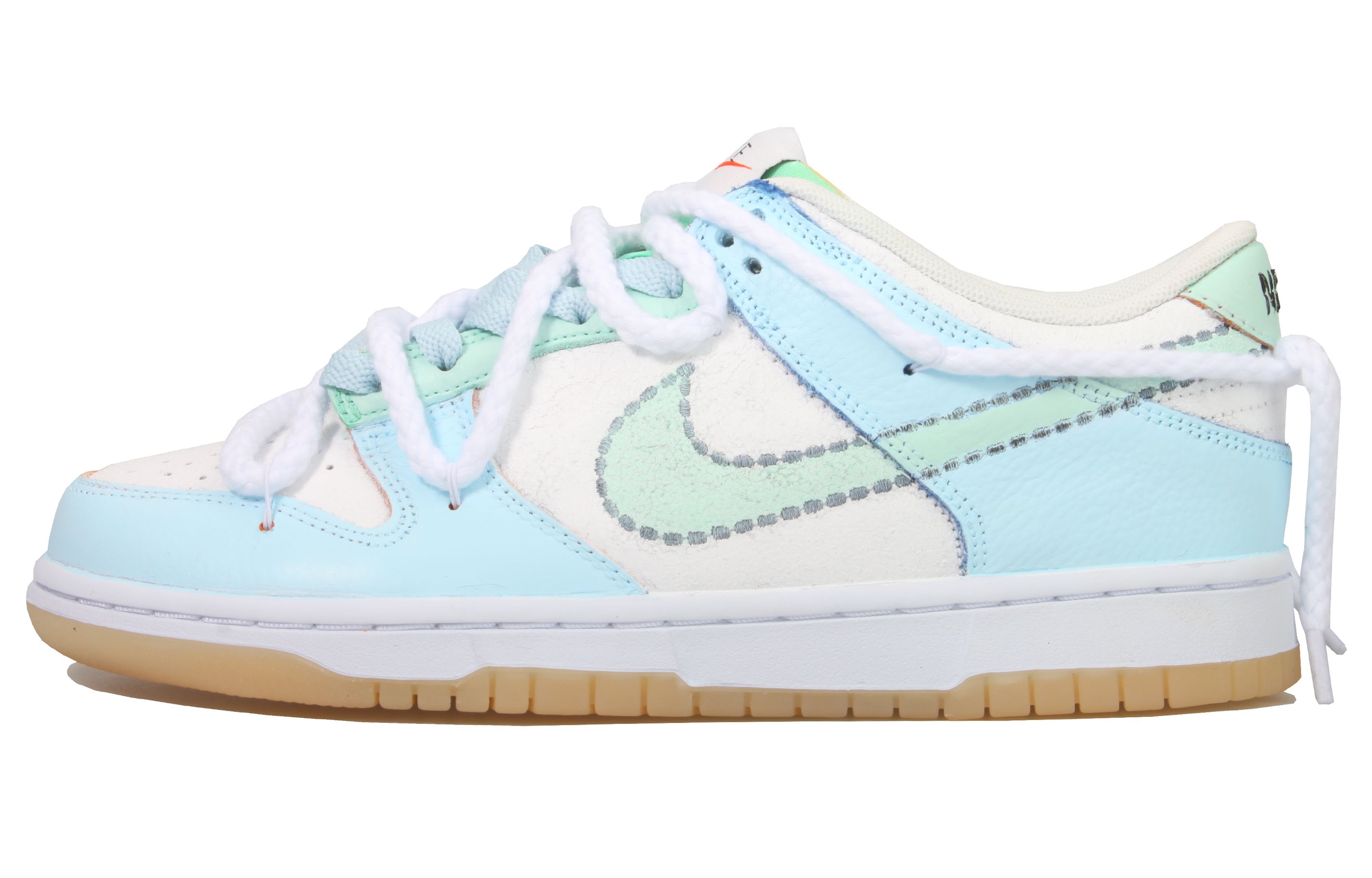 Buy [Zapatillas Personalizadas] Nike Dunk Low 'Blanco Soda Sal Marina-Azul' DX3363-100(Team33-海盐汽水S-BOX)