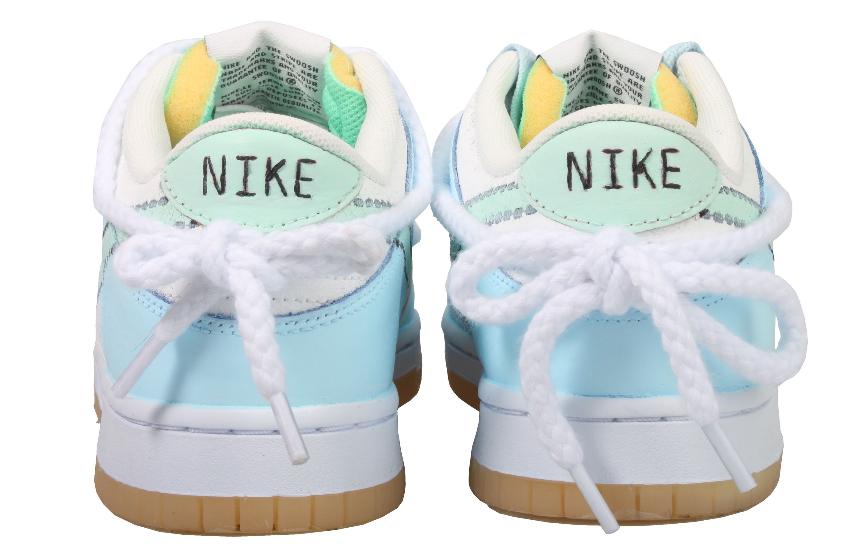 Shop [Zapatillas Personalizadas] Nike Dunk Low 'Blanco Soda Sal Marina-Azul' DX3363-100(Team33-海盐汽水S-BOX)