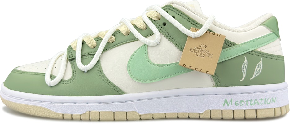 【訂製球鞋】 Nike Dunk Low 靜謐之葉 簡約 復古 解構 手寫字體 小眾 國潮 復古 低筒 滑板鞋 男款 米綠 Buy 【訂製球鞋】 Nike Dunk Low 靜謐之葉 簡約 復古 解構 手寫字體 小眾 國潮 復古 低筒 滑板鞋 男款 米綠