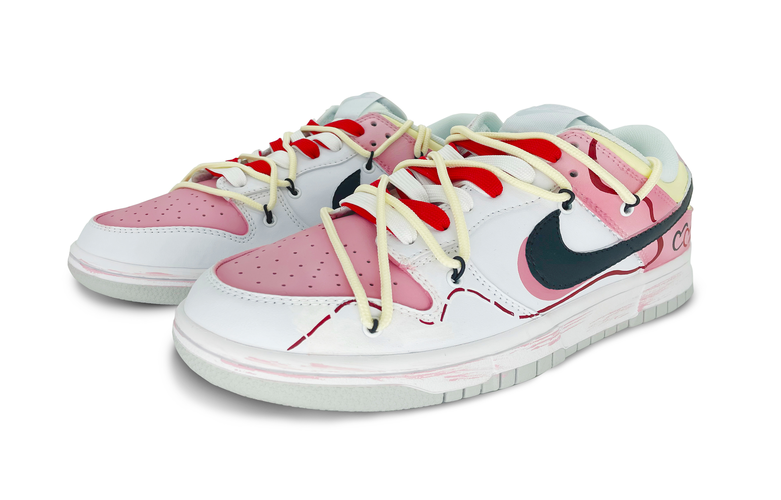 Lookbook ナイキ ダンク ロー『セブンス ナイト ラバーズ』カスタムシューズ DV0831-101(Team78-男款情人结)