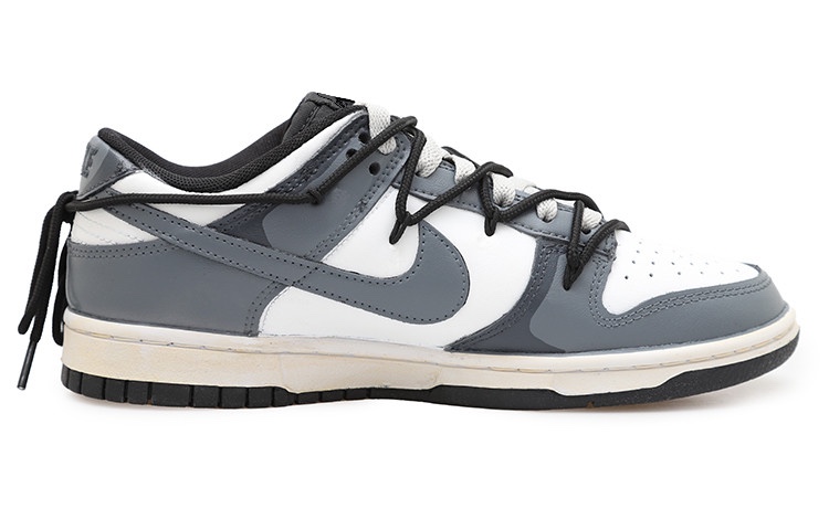 Order Zapatillas Nike Dunk Low 'Shadow Deconstruido Negro Blanco Gris' CW1590-100(Team拾玖-灰白挂布女S-BOX)