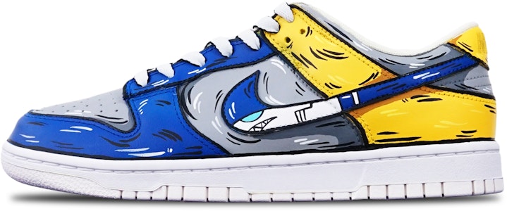 ナイキ ダンク LOW カスタム "シャークミサイル" (灰青黄) DH9765-100(TeamT-鲨鱼灰蓝黄女S-BOX) Buy ナイキ ダンク LOW カスタム "シャークミサイル" (灰青黄) DH9765-100(TeamT-鲨鱼灰蓝黄女S-BOX)