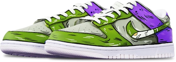 【訂製球鞋】Nike Dunk Low 二次元線條 鯊魚導彈 手繪 限量特殊鞋盒 防滑耐磨 低幫板鞋 GS 灰紫綠 Lookbook 【訂製球鞋】Nike Dunk Low 二次元線條 鯊魚導彈 手繪 限量特殊鞋盒 防滑耐磨 低幫板鞋 GS 灰紫綠