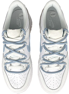 【客製球鞋】Nike Dunk Low 禮盒 襪子 解構雙鞋帶 害羞小象 暈染漸變 低筒 板鞋 GS 白藍 Shop 【客製球鞋】Nike Dunk Low 禮盒 襪子 解構雙鞋帶 害羞小象 暈染漸變 低筒 板鞋 GS 白藍