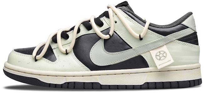 【客製化球鞋】Nike Dunk Low 復古解構風 特殊禮盒 三星堆 做舊貼標 清新高街 低幫 板鞋 男款 黑綠 Order 【客製化球鞋】Nike Dunk Low 復古解構風 特殊禮盒 三星堆 做舊貼標 清新高街 低幫 板鞋 男款 黑綠