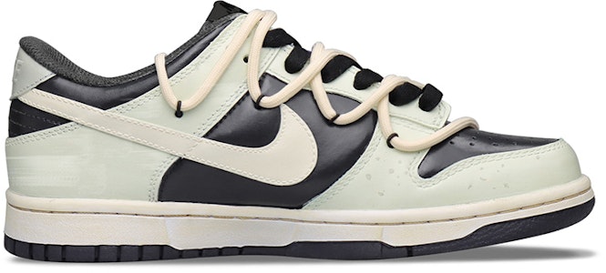 【客製化球鞋】Nike Dunk Low 復古解構風 特殊禮盒 三星堆 做舊貼標 清新高街 低幫 板鞋 男款 黑綠 Lookbook 【客製化球鞋】Nike Dunk Low 復古解構風 特殊禮盒 三星堆 做舊貼標 清新高街 低幫 板鞋 男款 黑綠