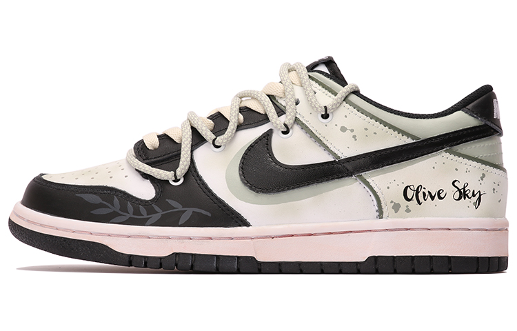 Buy [Zapatos Personalizados] Nike Dunk Low 'Sicily Olive Sky' CW1590-100(TeamThree-女款橄榄天空黑绿)