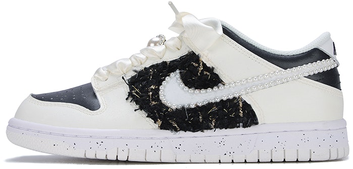 custom-shoes-nike-dunk-low-silk-laces-chanel-pearl-goddess-festival