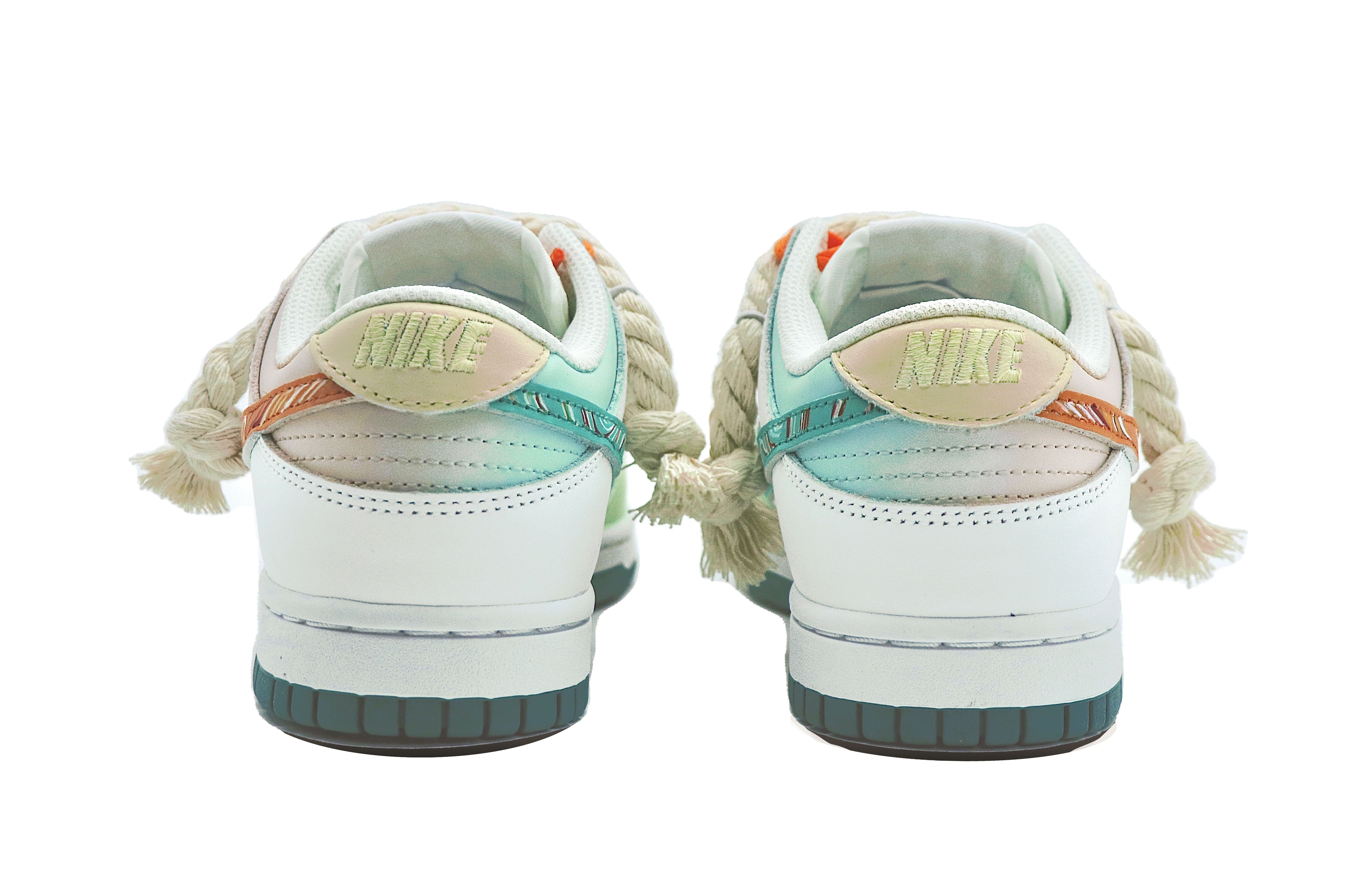 Shop ナイキダンクロー「シルクロード敦煌ホワイト-グリーン」カスタムシューズ FD9911-101(Team63-丝绸之路)