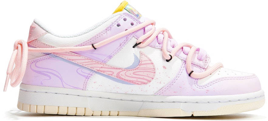 【客製球鞋】 Nike Dunk Low 叁次實驗室 絲滑棒棒糖 潑墨 優雅 防滑耐磨 低筒 板鞋 GS 白粉 Order 【客製球鞋】 Nike Dunk Low 叁次實驗室 絲滑棒棒糖 潑墨 優雅 防滑耐磨 低筒 板鞋 GS 白粉