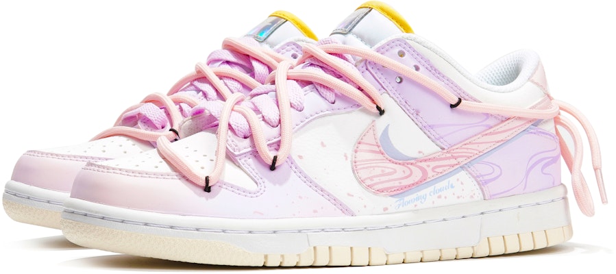【客製球鞋】 Nike Dunk Low 叁次實驗室 絲滑棒棒糖 潑墨 優雅 防滑耐磨 低筒 板鞋 GS 白粉 Lookbook 【客製球鞋】 Nike Dunk Low 叁次實驗室 絲滑棒棒糖 潑墨 優雅 防滑耐磨 低筒 板鞋 GS 白粉