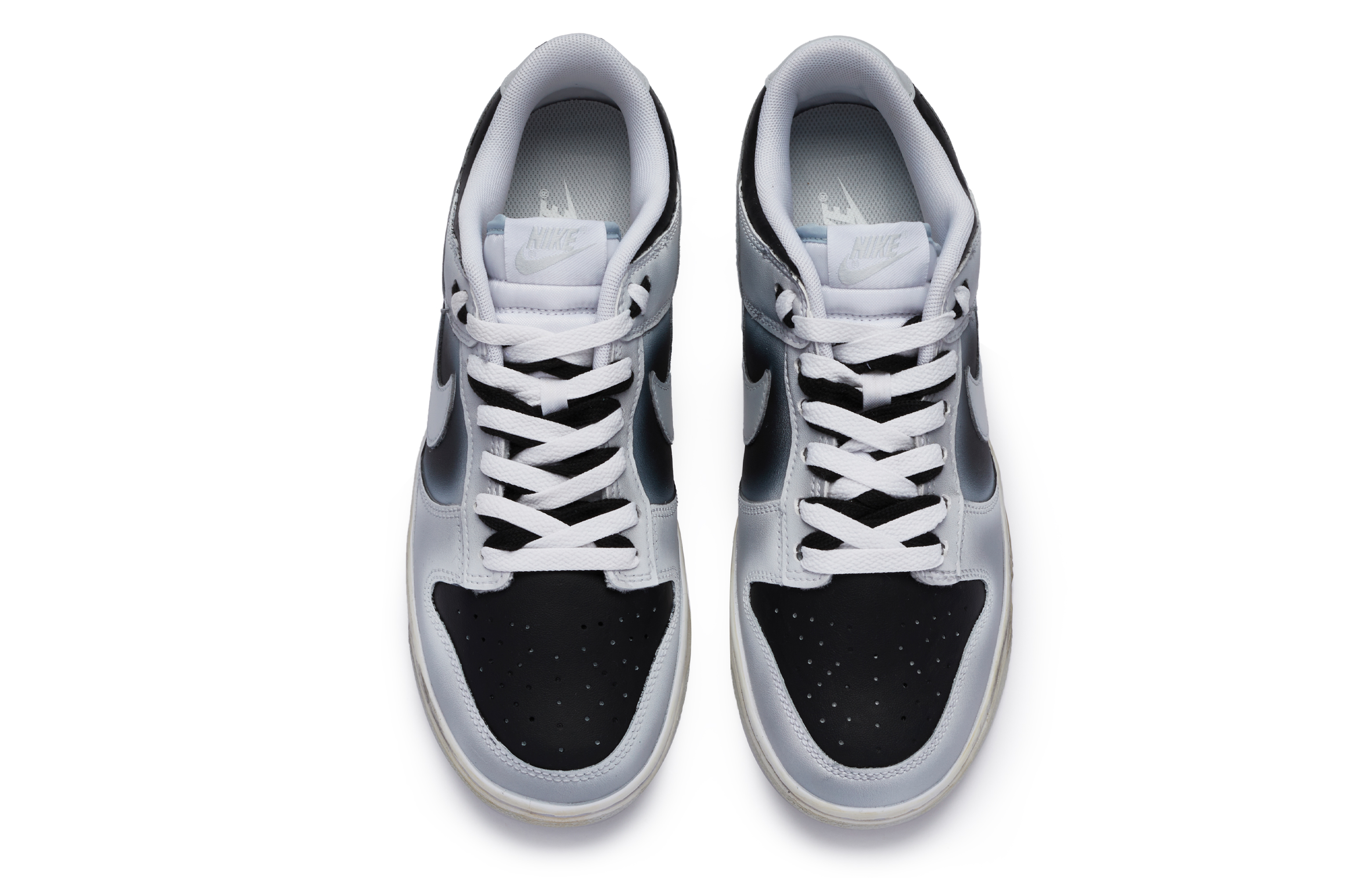 Shop 나이키 덩크 로우 '실버 블랙 공포의 거미' (커스텀) DV0831-101(TeamR-男款惊恐蜘蛛)