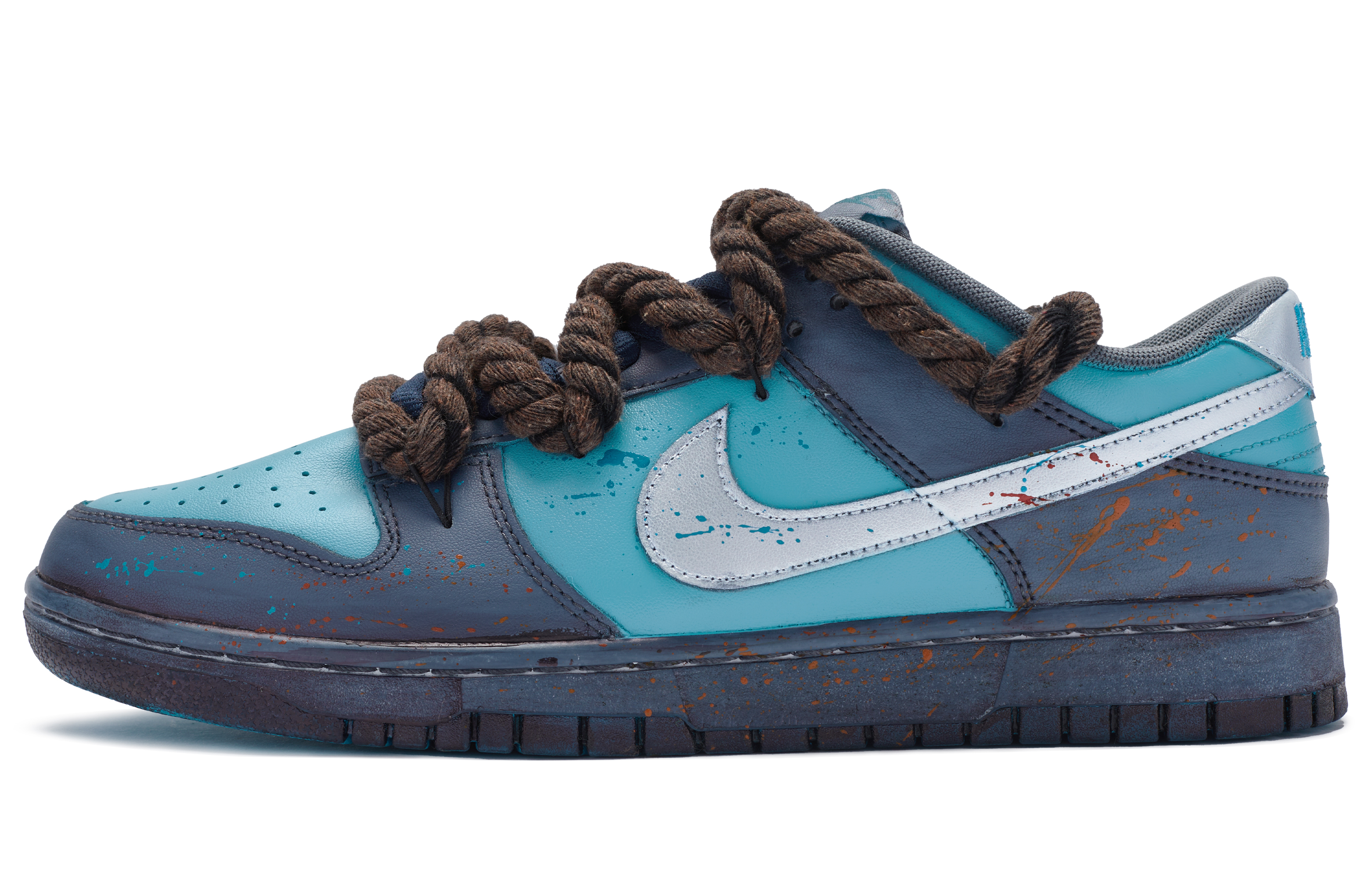 Buy [定制鞋] 耐克 Dunk Low '银蓝飞溅' DV0831-001(TeamR-男款蓝调)