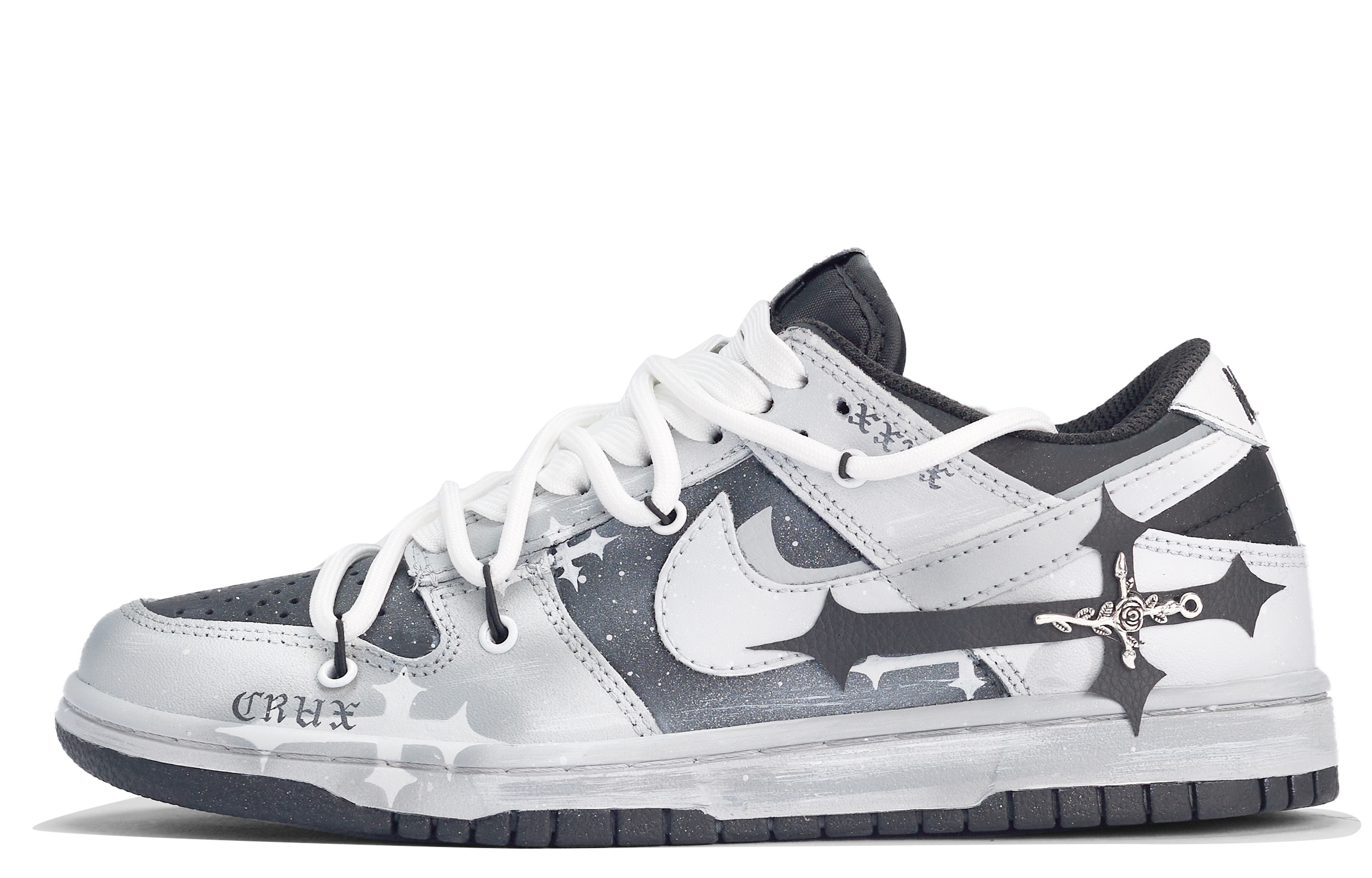 Order [Sepatu Kustom] Nike Dunk Low 'Silver Grey Da Vinci Graffiti' DJ6188-002(TeamM-X-BOX)