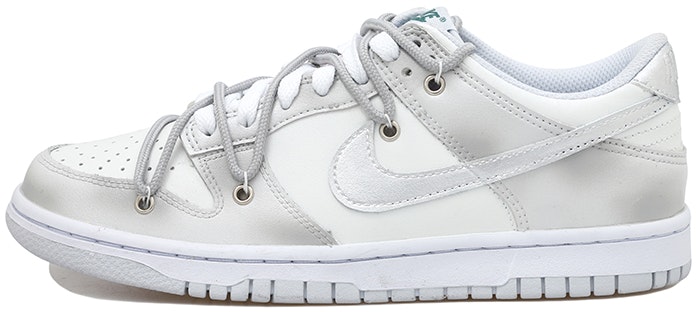 custom-shoes-nike-dunk-low-silver-swoosh-deconstructed-silver-grey-white