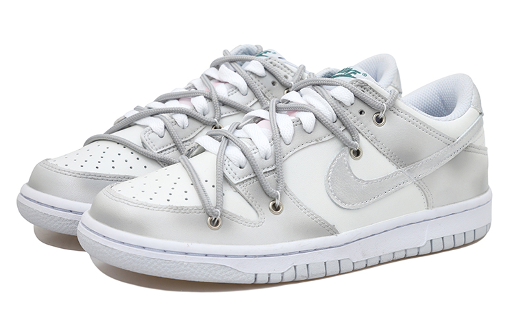 Lookbook 【カスタムシューズ】ナイキ ダンクロー "シルバースウッシュ デコンストラクテッド - シルバーグレー ホワイト" FD1232-002(Team拾玖-银色山泉S-BOX)