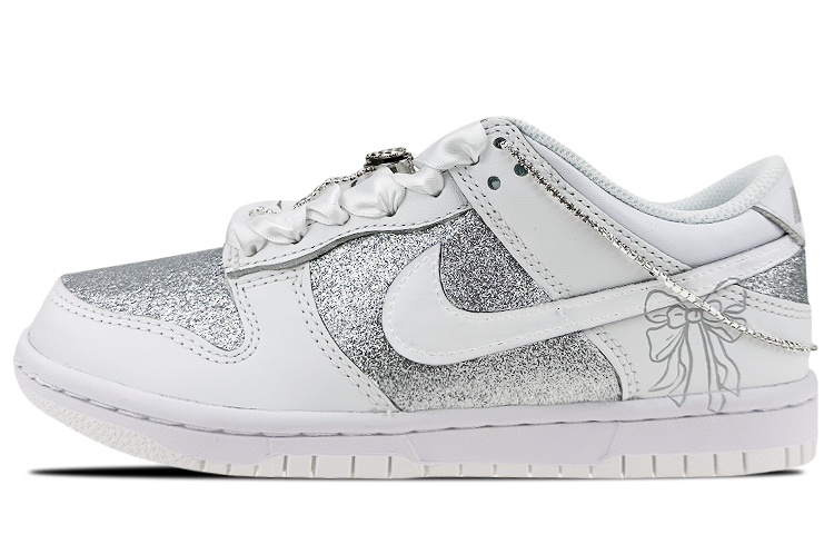 Buy [Zapatillas Personalizadas] Nike Dunk Low 'Estrellas Plateadas de Boda' DH9765-100(Team叁-女款婚纱S-BOX)