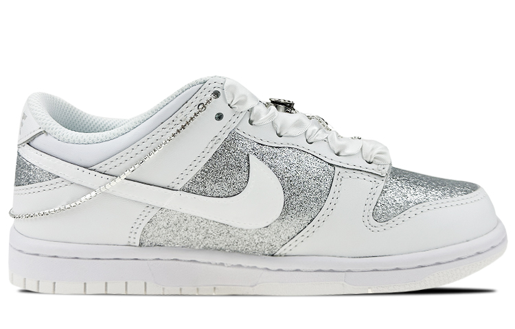 Order [Zapatillas Personalizadas] Nike Dunk Low 'Estrellas Plateadas de Boda' DH9765-100(Team叁-女款婚纱S-BOX)