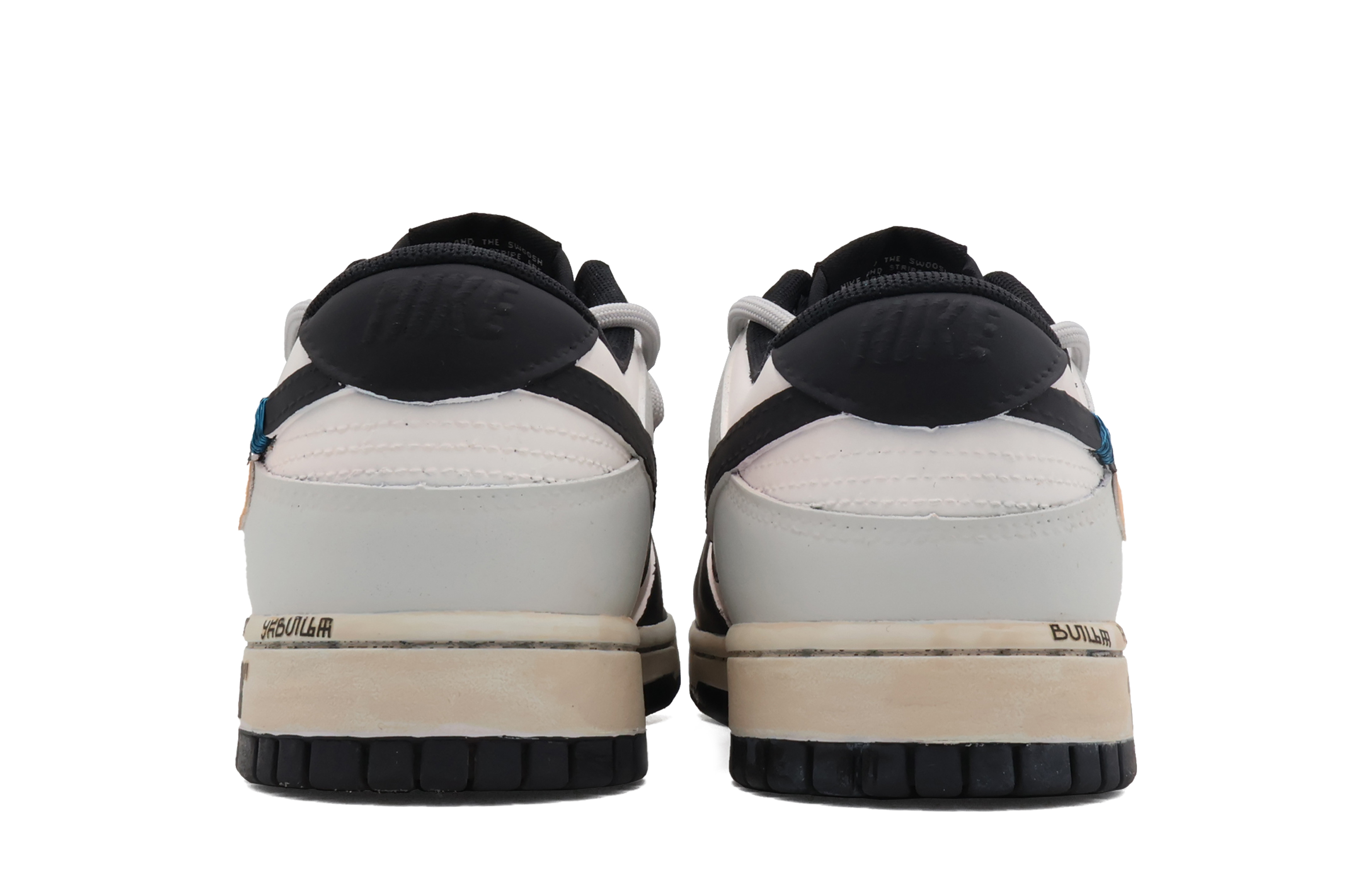 Shop [Shoes Custom] Nike Dunk Low 'Hitam Ringkas' CW1590-100(Team53-女款Vol.1)