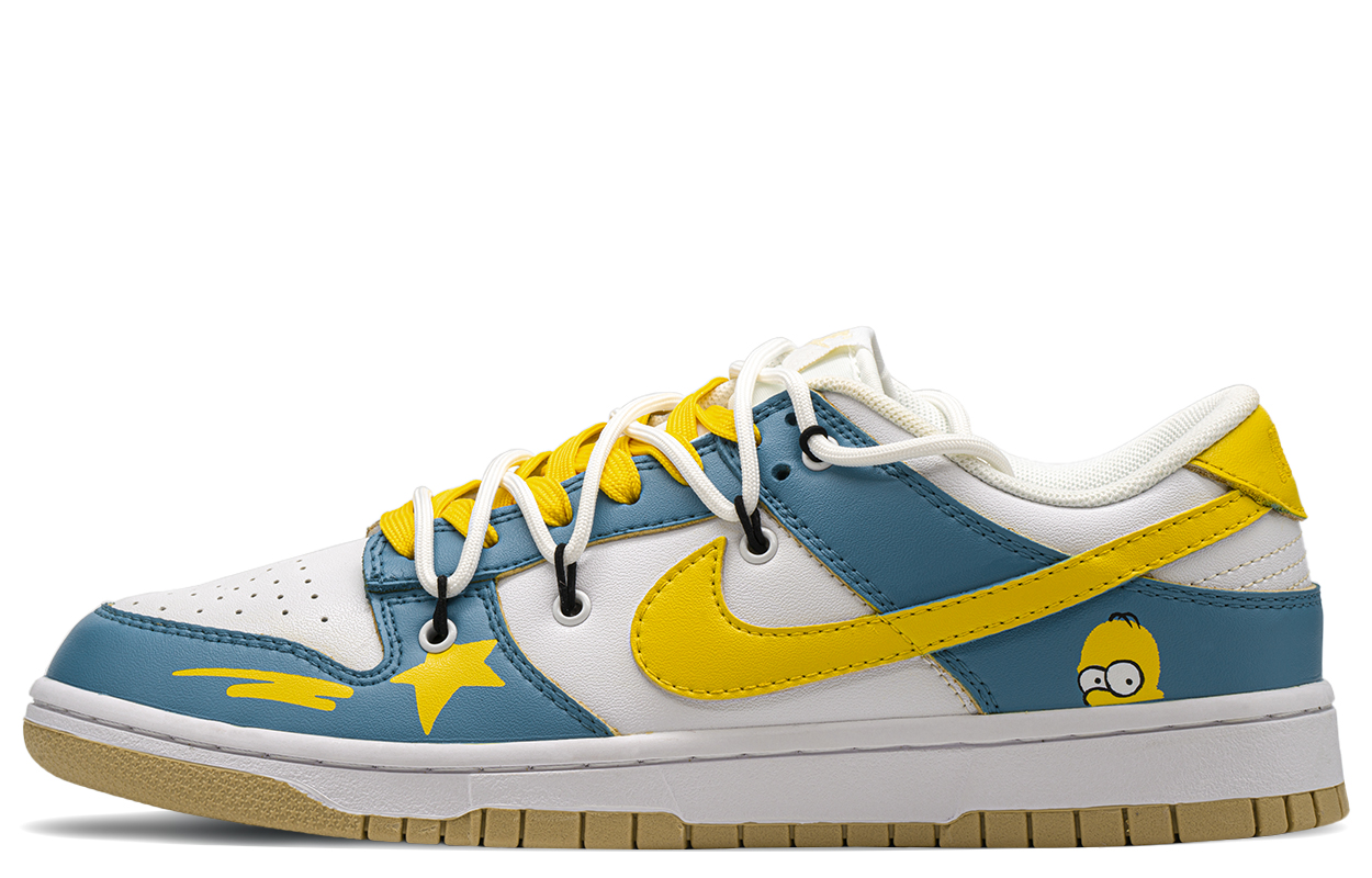 Order [Kasut Custom] Nike Dunk Low 'Simpson Biru Kuning' DV0833-100(TeamA-辛普森)