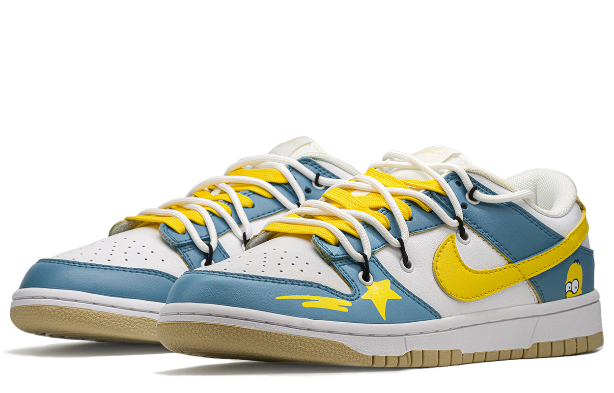 Shop [Kasut Custom] Nike Dunk Low 'Simpson Biru Kuning' DV0833-100(TeamA-辛普森)