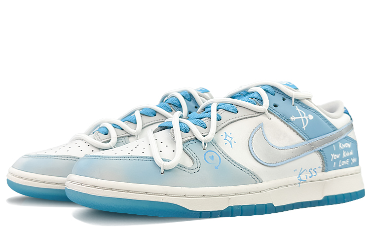 Lookbook [Zapatillas Personalizadas] Nike Dunk Low 'Cultura Skate Azul Rush' FN3433-141(Team40-男女款双向奔赴白蓝)