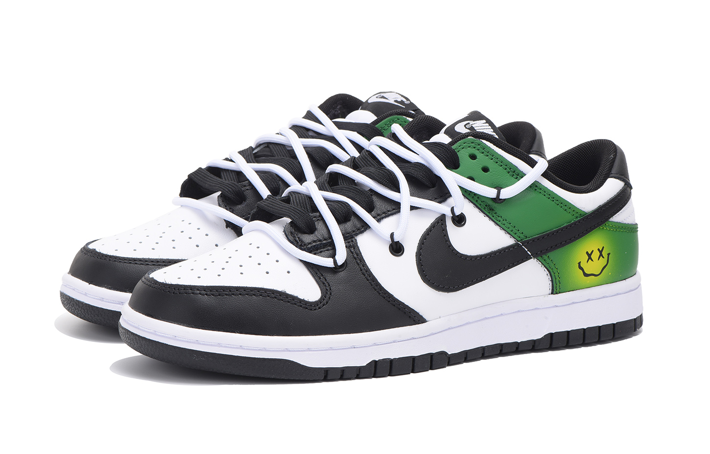 Lookbook Zapatillas Nike Dunk Low 'Smiley Deconstruido Negro-Verde' CW1590-100(Team拾伍-女款黑绿笑脸SBOX)