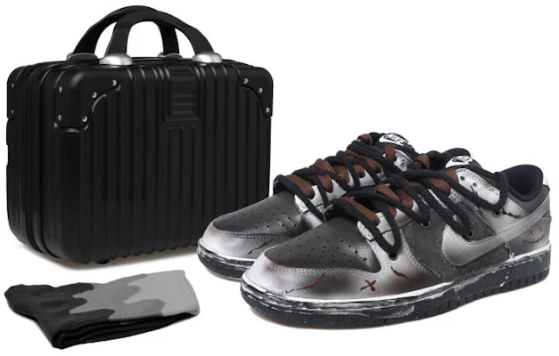 【定制球鞋】Nike Dunk Low OKHR 貼布 笑臉 復古 塗鴉 做舊Vibe 解構風 低幫 板鞋 GS 黑白 Buy 【定制球鞋】Nike Dunk Low OKHR 貼布 笑臉 復古 塗鴉 做舊Vibe 解構風 低幫 板鞋 GS 黑白